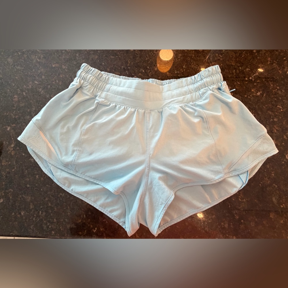 lululemon athletica Light Blue Running Shorts Size 6
